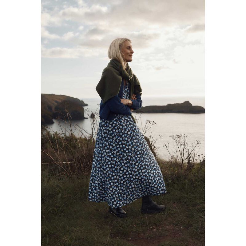 Seasalt Cornwall Chateaux Half Sleeve Dress - Pressed Pansies Sail image number 3